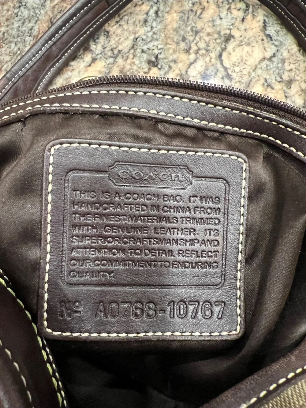 vintage Coach Ergo Signature Canvas Y2K hobo jacquard C monogram  brown leather